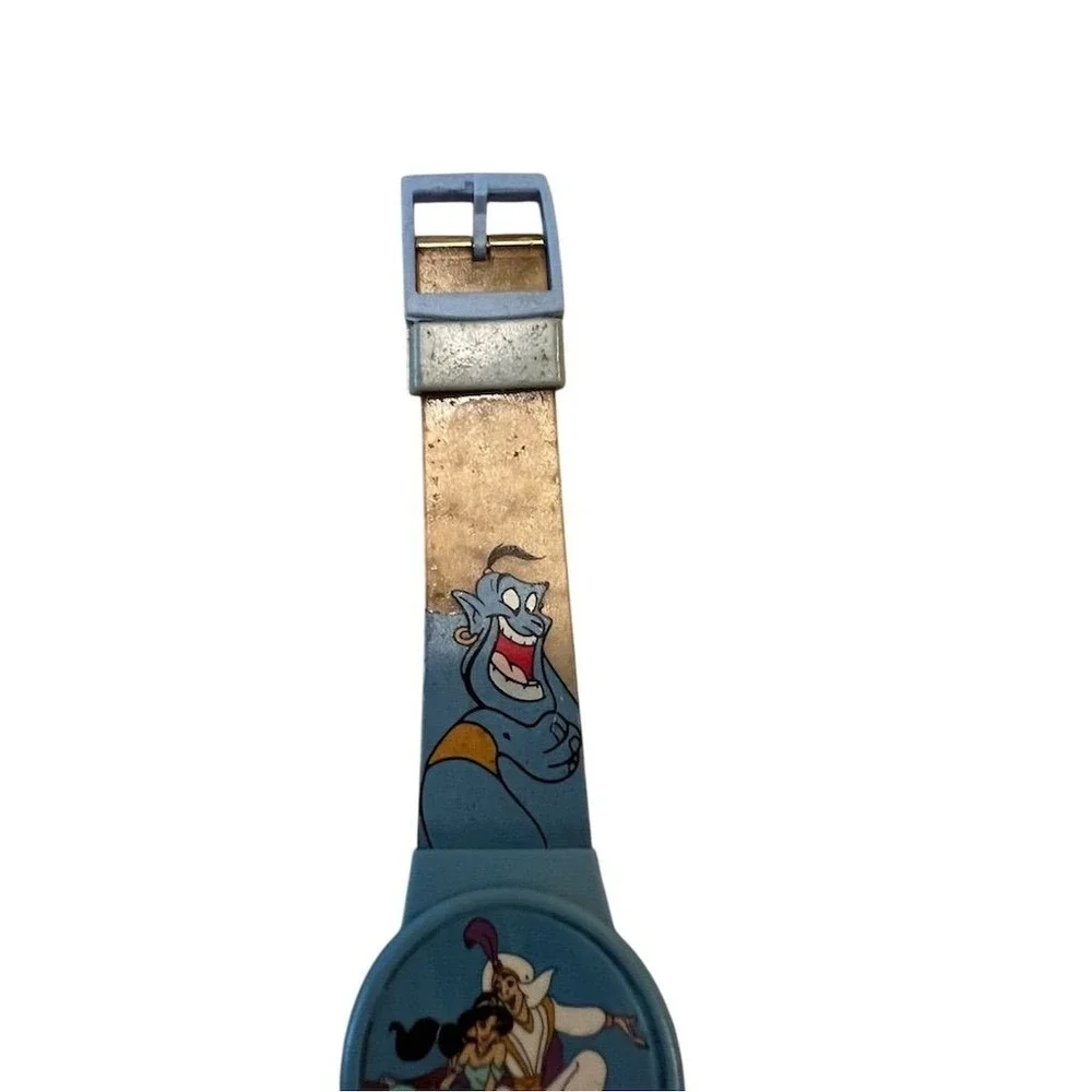Vintage Disney Aladdin Genie Kids Digital Watch‎ Blue Quartz tested